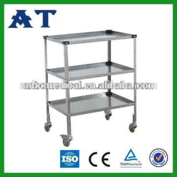 hospital furniture trolley to transport with stainless steel table frame